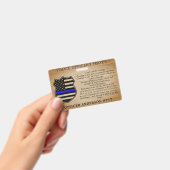 Badge Prière de l'agent de police Ligne Bleue Mince Pers (Manuel / portable)