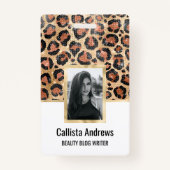 Badge Prince d'Or noir Brown Leopard (Devant)