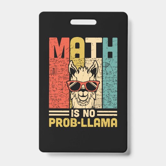 Badge Prof de maths Les maths ne sont pas un problème (Avant)