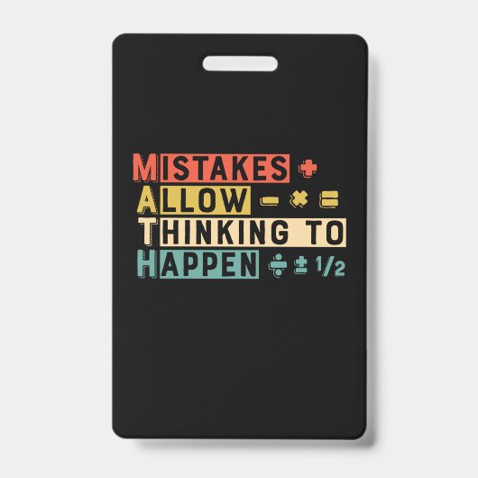 Badge Prof de maths Pensée mathématique à avoir lieu (Avant)