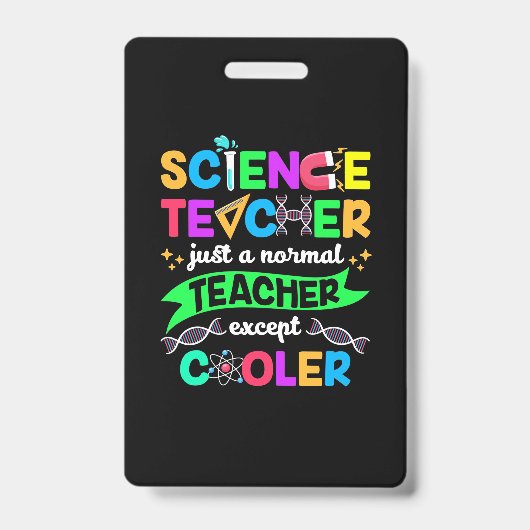 Badge Prof de science cool (Avant)