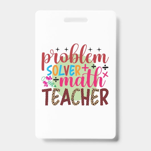 Badge Professeur Cadeaux | Enseignant en mathématiques d (Avant)