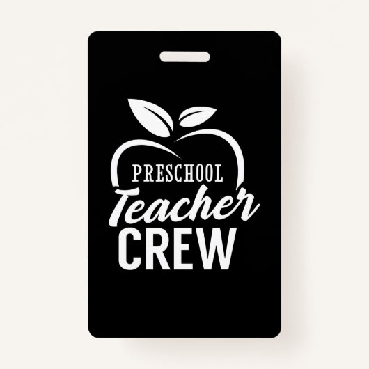 Badge Professeur Cadeaux | Équipe d'enseignants préscola (Devant)