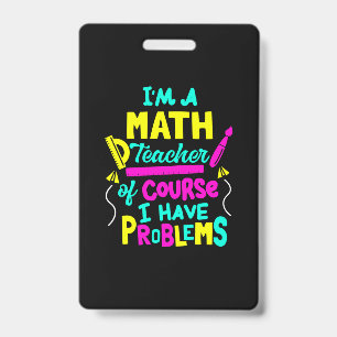 Badge Professeur d'art Professeur de mathématiques École
