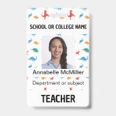 Badge Professeur d'aventure Dinosaur (Arrière)