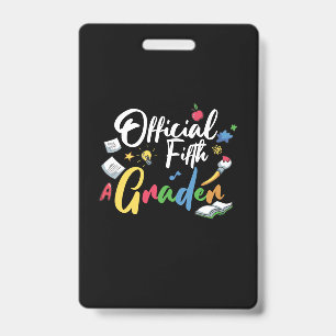 Badge Professeur de 5e année Officiel cinquième année