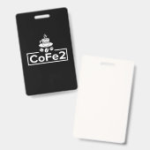 Badge Professeur de chimie amateur de café (Avant & arrière)