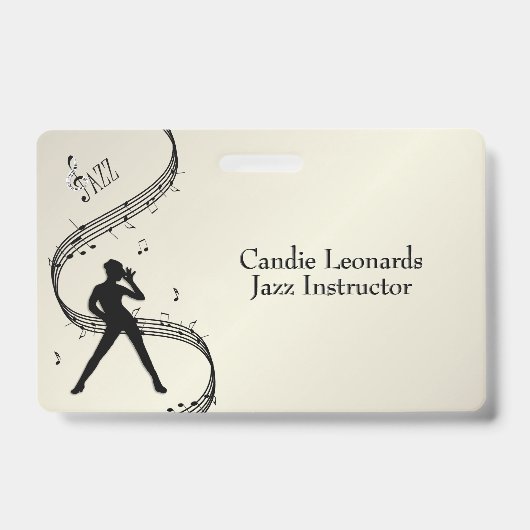 Badge Professeur de danse jazz avec nom a/ Station Golde (Avant)