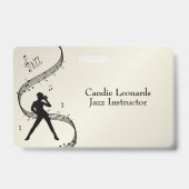 Badge Professeur de danse jazz avec nom a/ Station Golde (Arrière)