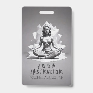 Badge Professeur de méditation de yoga Maître Reiki Poly