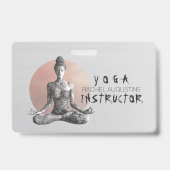 Badge Professeur de méditation de yoga Maître Reiki Pose (Arrière)