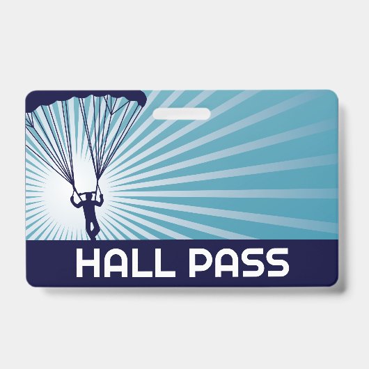 Badge Professeur de parachutisme laissez-passer (Avant)
