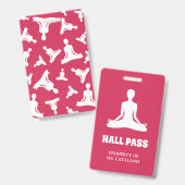 Badge professeur de posture de yoga om salle de passage (Avant & arrière)