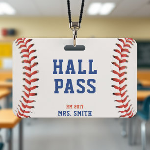 Badge Professeur d'école de baseball softball élève bill