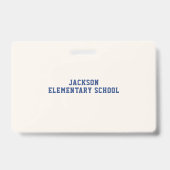 Badge Professeur d'école de baseball softball élève bill (Arrière)