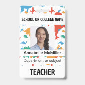 Badge Professeur d'université enseignant les dinosaures (Arrière)