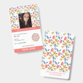 Badge Professeur Enseignement à domicile École Maman ID (Avant & arrière)