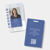 Badge Professeur / Étudiant Deep Blue Photo Université (Avant & arrière)