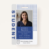 Badge Professeur / Étudiant Deep Blue Photo Université (Devant)