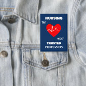 Badge Profession d'infirmière la plus fiable Bouton Rect (Insitu)