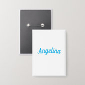 Badge Professional Plain Modern Elegant Blue Your Name (Recto/Verso)