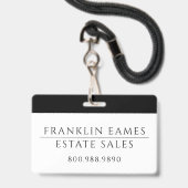 Badge professionnel (Avant avec lanière)