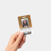 Badge Professionnel de la Parties scintillant d'or Infir (Manuel / portable)