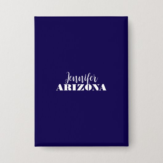 Badge Professionnel élégant moderne minimaliste bleu fon (Recto)