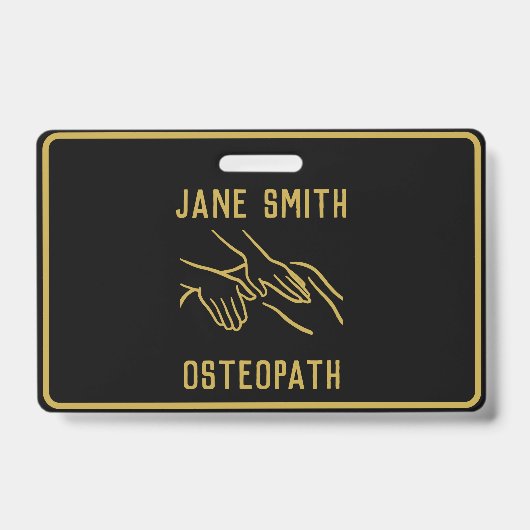 Badge Professionnel en ostéopathie (Avant)