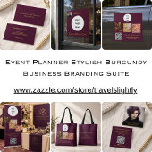 Badge Professionnel Moderne Photo Style Bordeaux