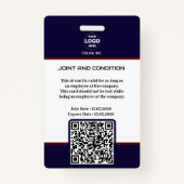 Badge professionnel : Personnaliser avec votre pho (Dos)