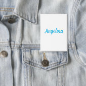 Badge Professionnel Simple Élégant Moderne Bleu Votre No (Insitu)