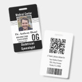 Badge Professionnels de la santé personnalisés (Recto et verso)