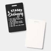 Badge Progammer 6 Étapes De Débogage (Avant & arrière)