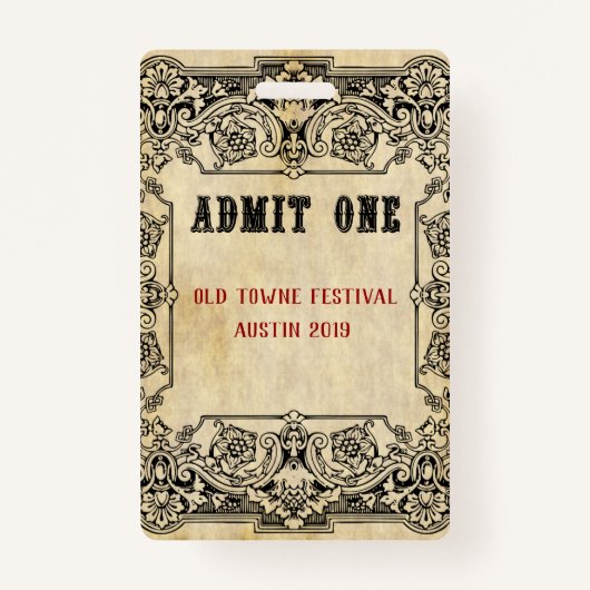 Badge Programme démodé de fantaisie de billet (Devant)