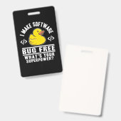 Badge Programmer rendre le logiciel sans bogue (Avant & arrière)