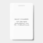 Badge Promeneur de chiens Garde d'animaux à l'aquarelle (Arrière)