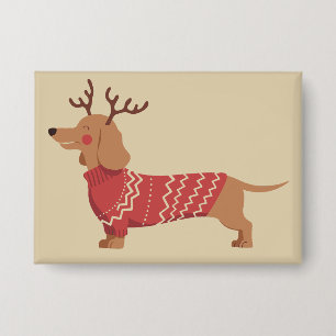 Badge Propriétaire de chien de Noël Cadeau de teckel Vac