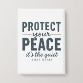 Badge Protect Your Peace: Quiet Healing Typography (Recto)