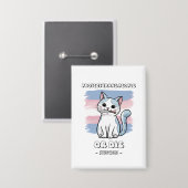 Badge Protéger les gens trans ou mourir - Chat à feu (Recto/Verso)