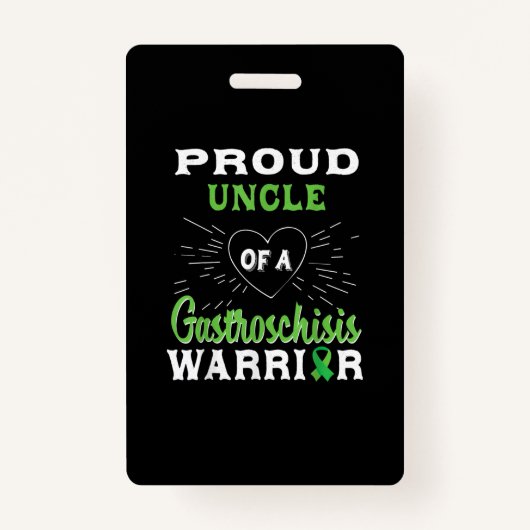 Badge Proud Uncle of A Gastroschisis Warrior Awareness . (Devant)