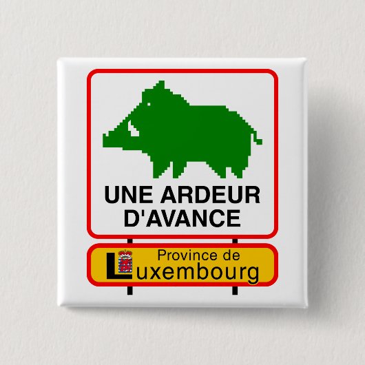 Badge - Province de Luxembourg UNE ARDEUR D'AVANCE (Devant)