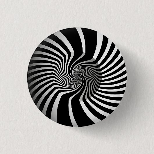 Badge - Psychedelic Art Swirl B/W (Devant)