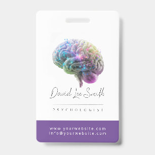 Badge Psychologue / Neurologue Minimaliste