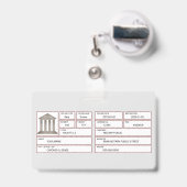 Badge Public notaire (Arrière avec rétractable)