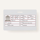 Badge Public notaire (Dos)