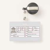 Badge Public notaire (Back with Retractable)