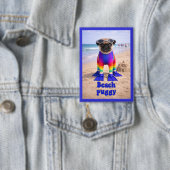 Badge Pug de plage (Insitu)