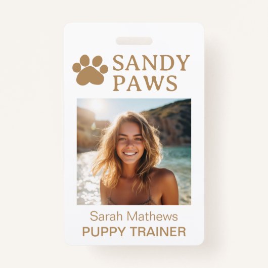 Badge Puppy Trainer Chien Walker Animaux de compagnie Lo (Devant)