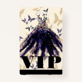Badge Purple Gold Butterfly Dance robe douce 16 VIP (Dos)